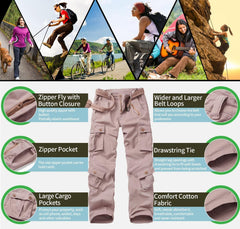 GSGGIG cargo pants drawstring waistband for boot-ready, adjustable fit.
