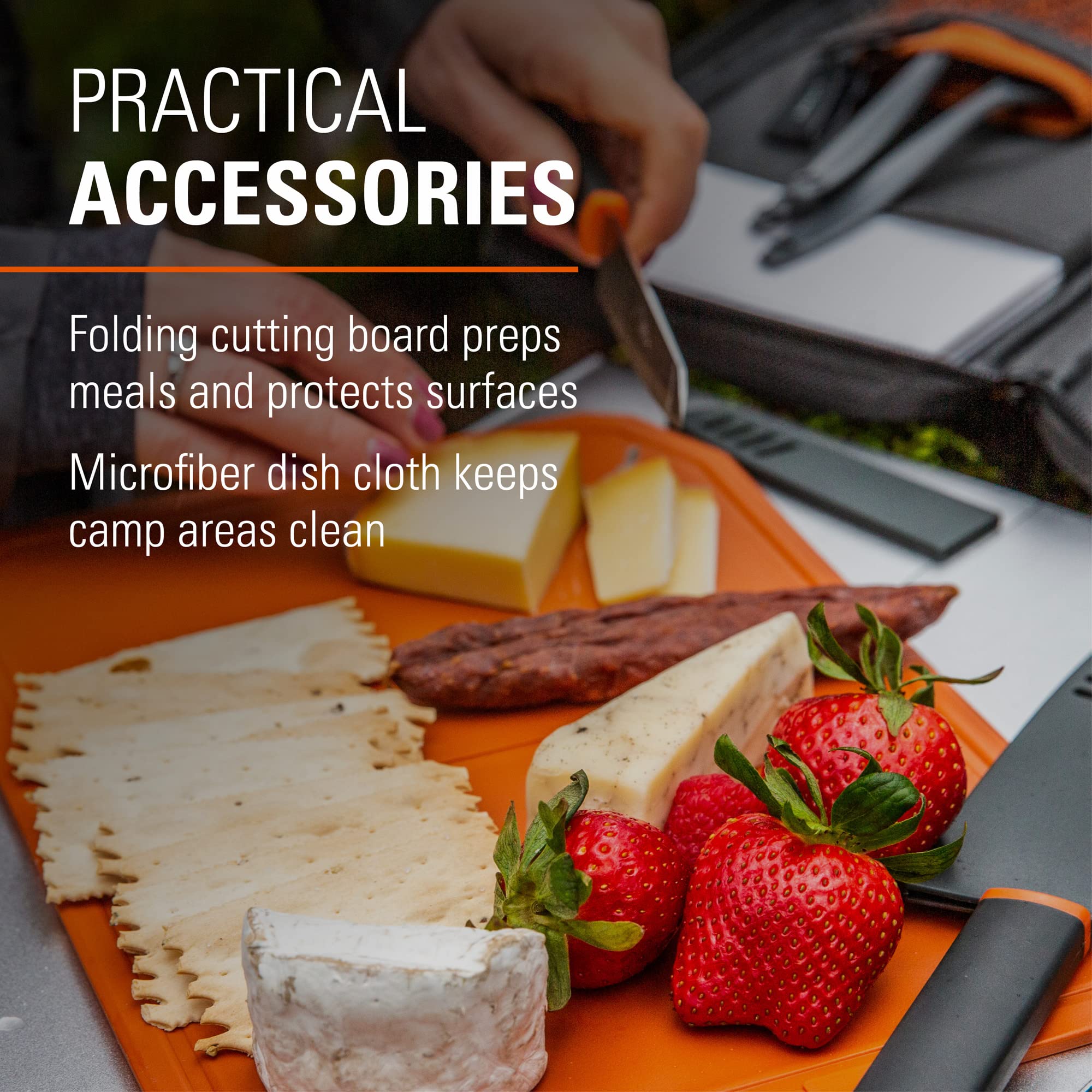GSI Outdoors folding cutting board for portable food prep