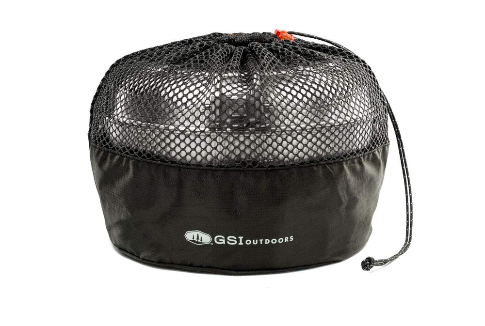 GSI Outdoors Glacier Base Camper 2-liter pot delivers even heat for soups.