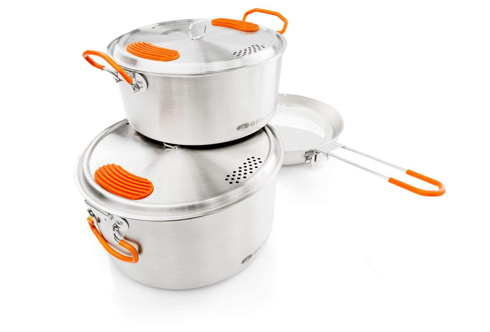GSI Outdoors Glacier Base Camper 8-inch fry pan ideal for cooking breakfast on the trail.