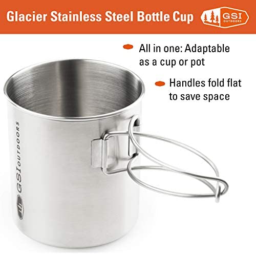GSI Outdoors Glacier Stainless Cup ready for camp cooking and quick meals on the go.
