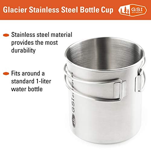 GSI Outdoors Glacier Stainless Cup doubles as pot for ramen on trail.