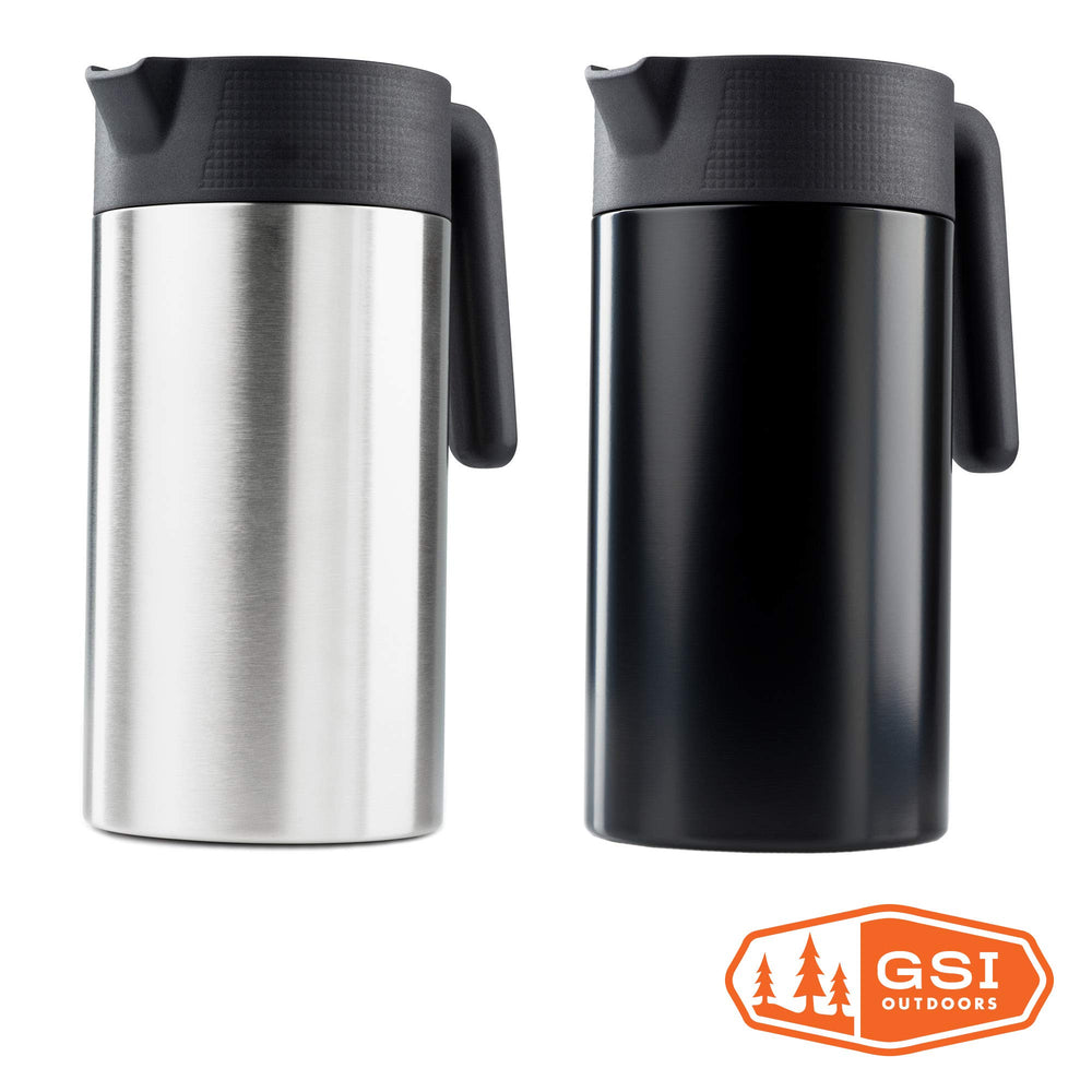 GSI Outdoors JavaPress 30oz brushed finish adds rugged style