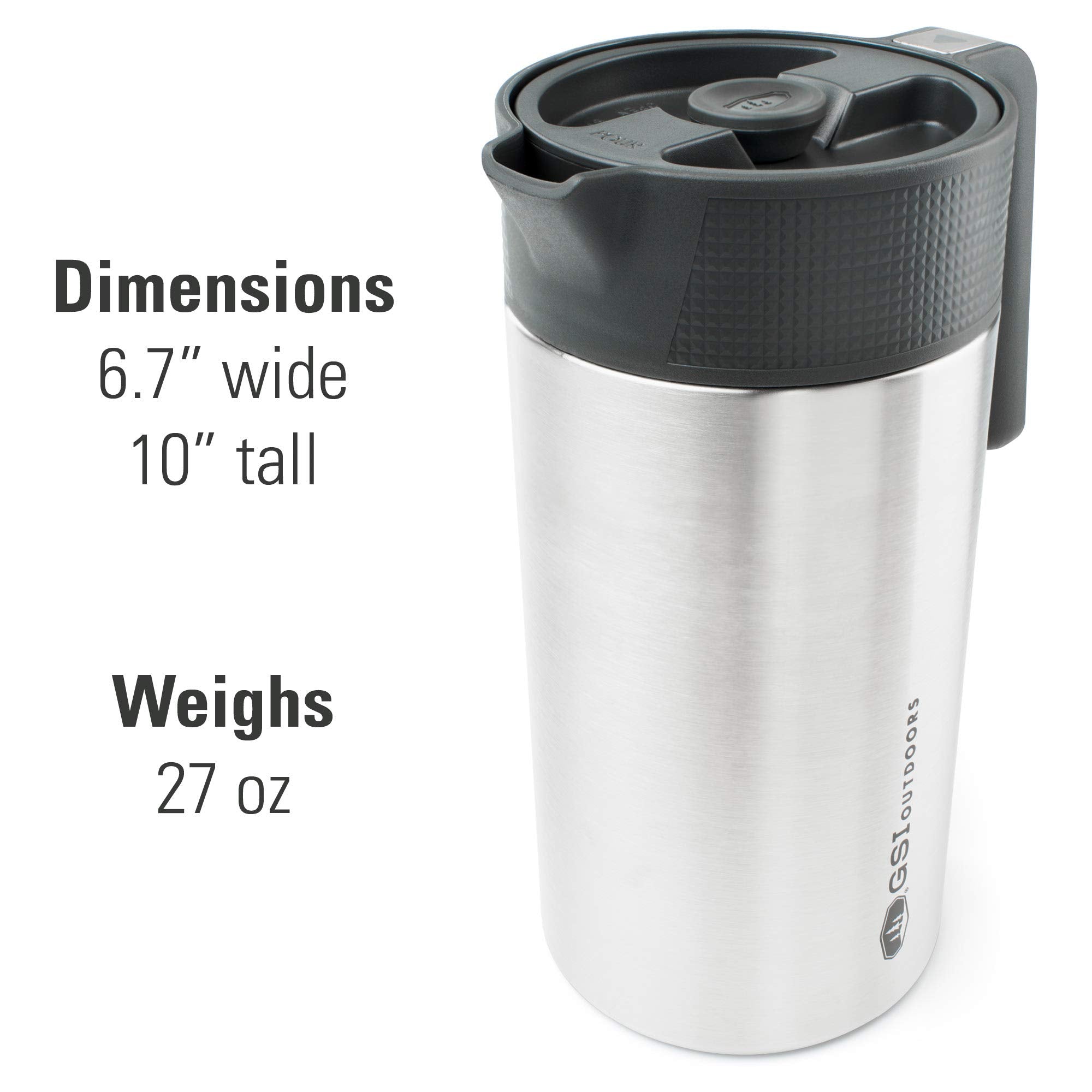 GSI Outdoors JavaPress 30oz heat retention with vacuum insulated carafe