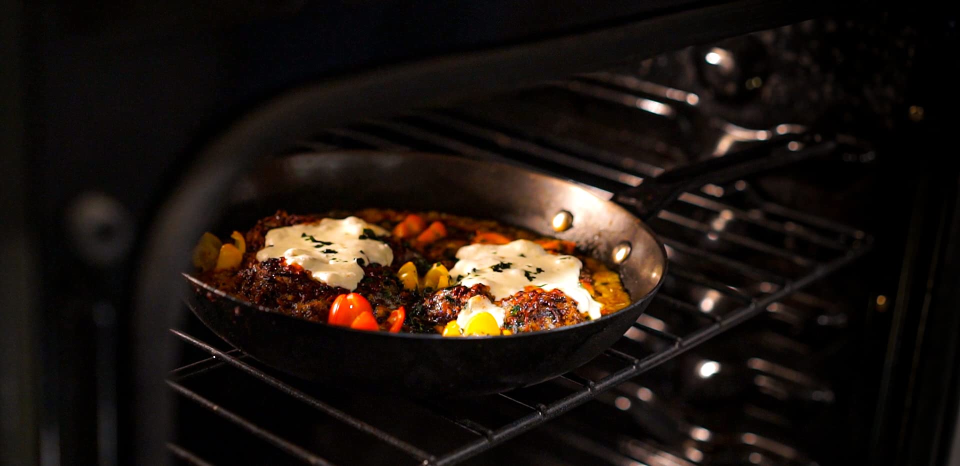 GSI Outdoors Guidecast 12-Inch Frying Pan oven and stove ready versatility