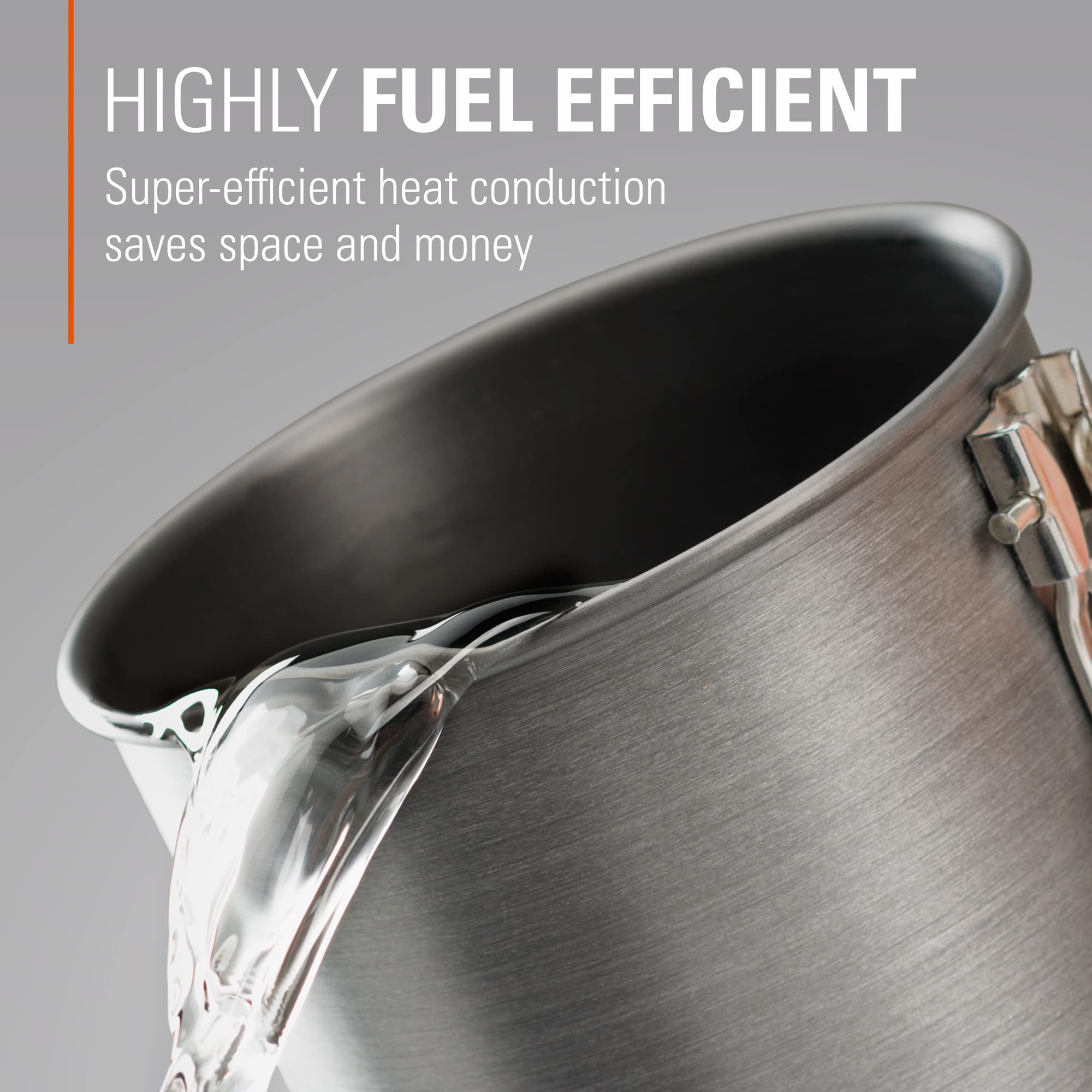 GSI Outdoors Halulite Boiler molded-in graduations for precise measures.