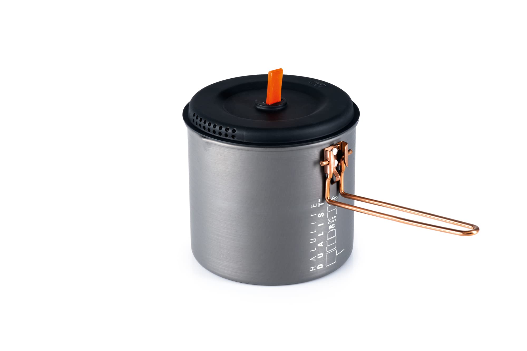 GSI Outdoors Halulite Dualist lid and utensils enabling quick meals on trail.