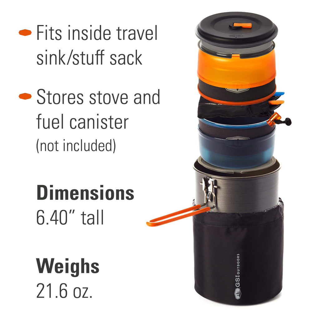 GSI Outdoors Pinnacle Dualist II strainer lid for mess-free pouring