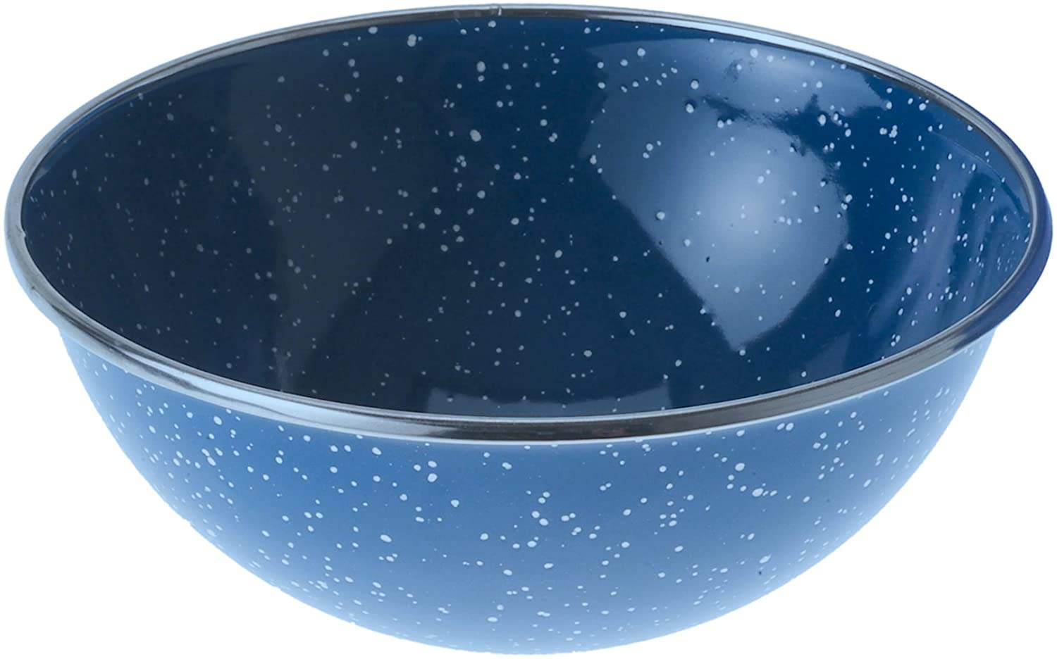 GSI Outdoors Pioneer blue enamelware adds cheerful style to outdoor dining.
