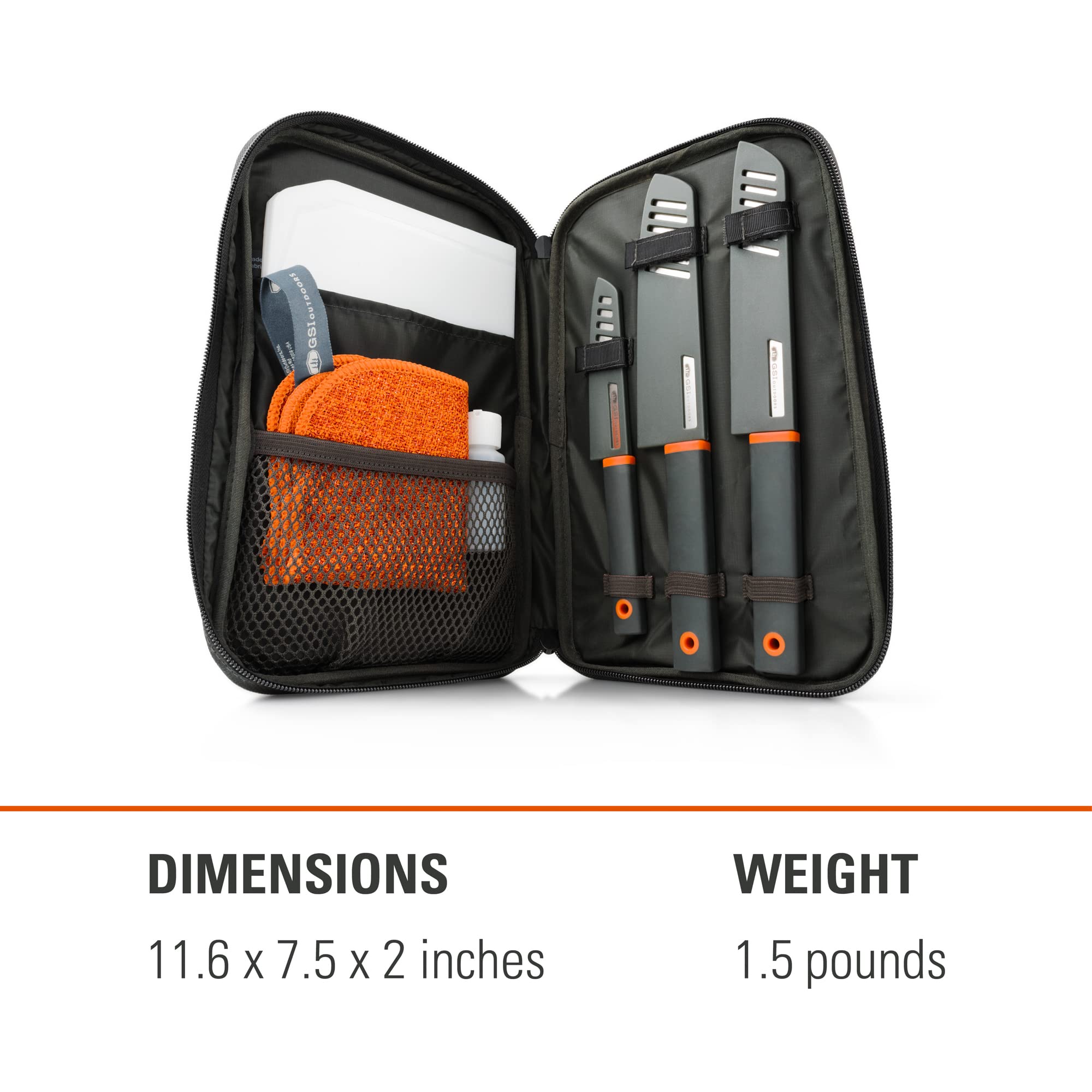 GSI Outdoors travel case keeping knives organized on the go