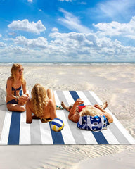 Gsypo Beach Blanket oversized 118x108 inches offers ample space for family picnics.