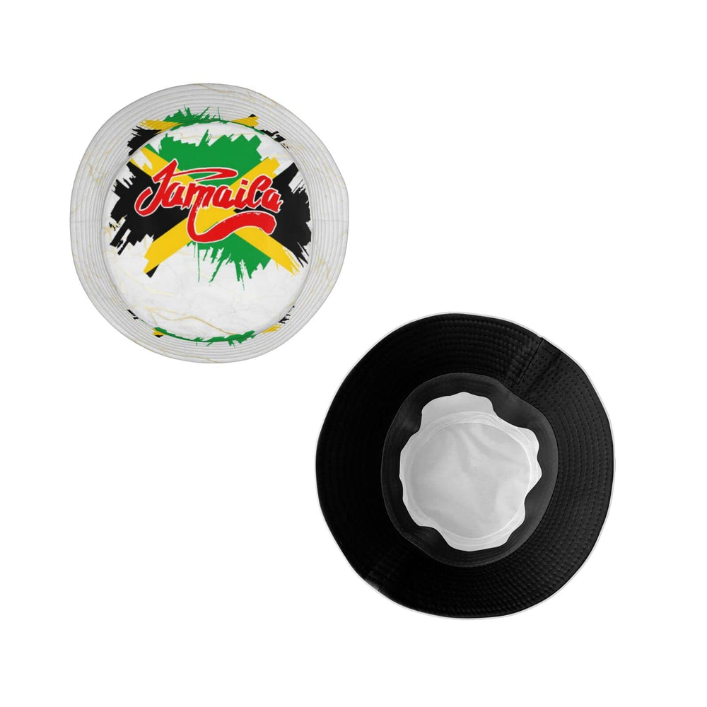 GTEVUTS Jamaica Flag Bucket Hat side pattern highlights unique print