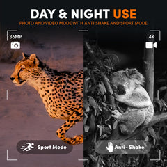 GTHUNDER 4K night vision binoculars 3.2-inch screen for in-field playback.