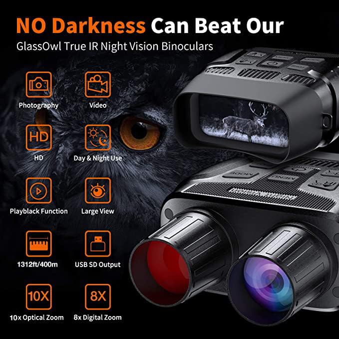 GTHUNDER Night Vision Goggles produce 36MP photos with crisp, detailed night imagery.