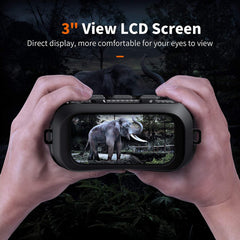 GTHUNDER Night Vision Goggles view and review footage on a 3-inch screen.