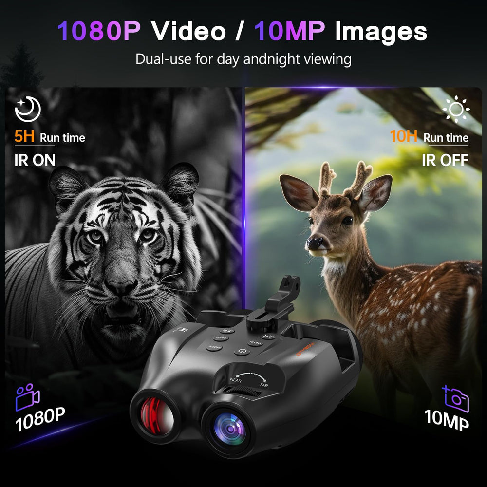 GTMEDIA night vision goggles capture 10MP photos with clear detail in low light