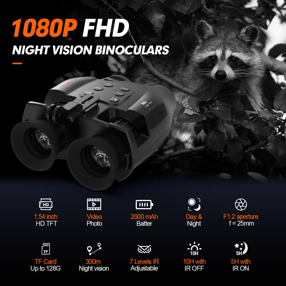 GTMEDIA night vision goggles recording in 2K for sharp dim-environment footage
