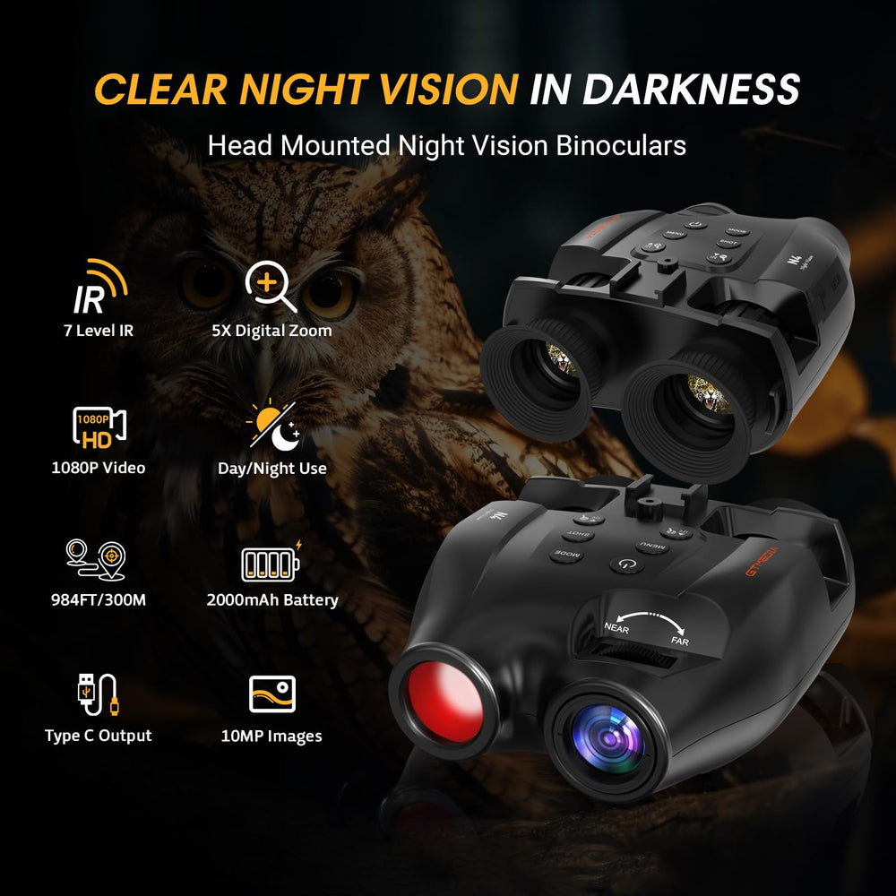 GTMEDIA night vision goggles include 32GB memory card for storage