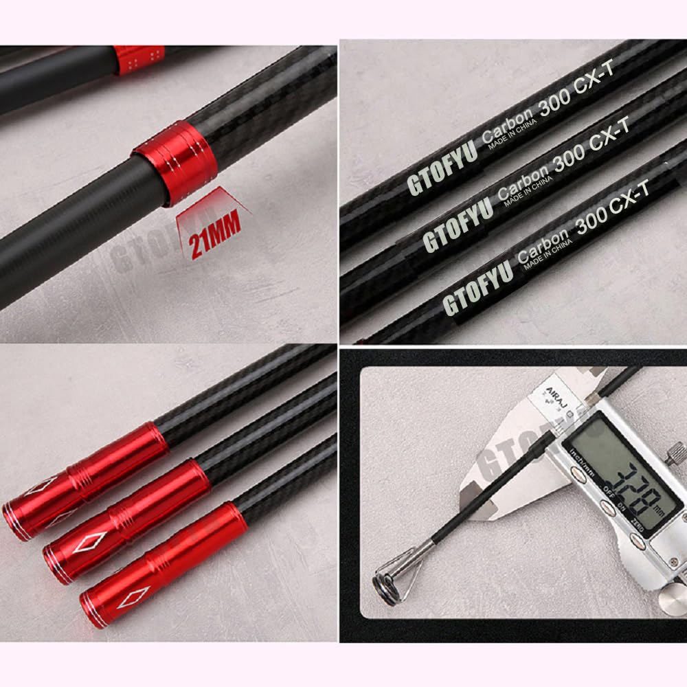 GTOFYU carbon-fiber rod construction highlights strong, durable build for big-fish situations.