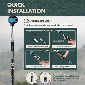GPTCAMP walking sticks extended to fit tall hikers.
