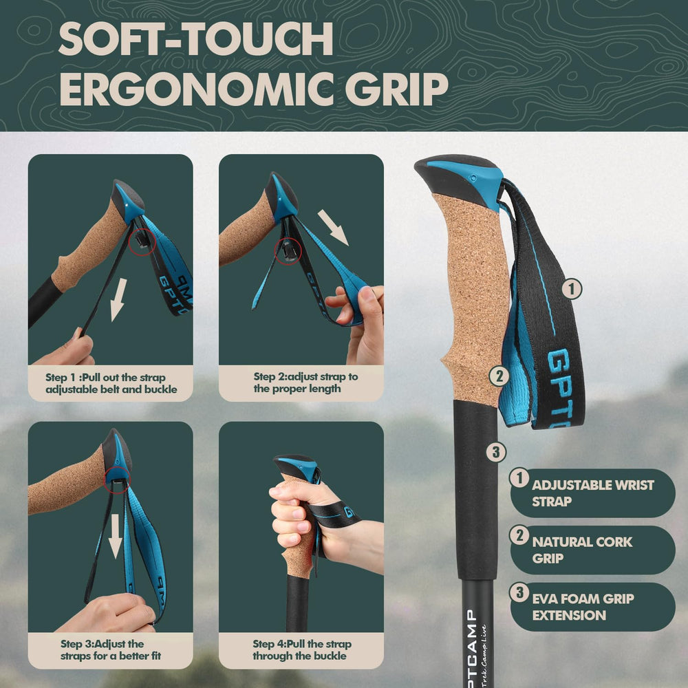 GPTCAMP folding mechanism enables quick setup on trails.