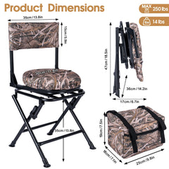 GUANIEE camo fabric seat blends into surroundings for stealthy hunting sessions