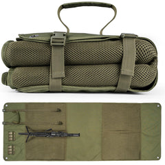 GUANIEE extra-large padded shooting mat unfolded 78 inches for comfortable prone shooting.