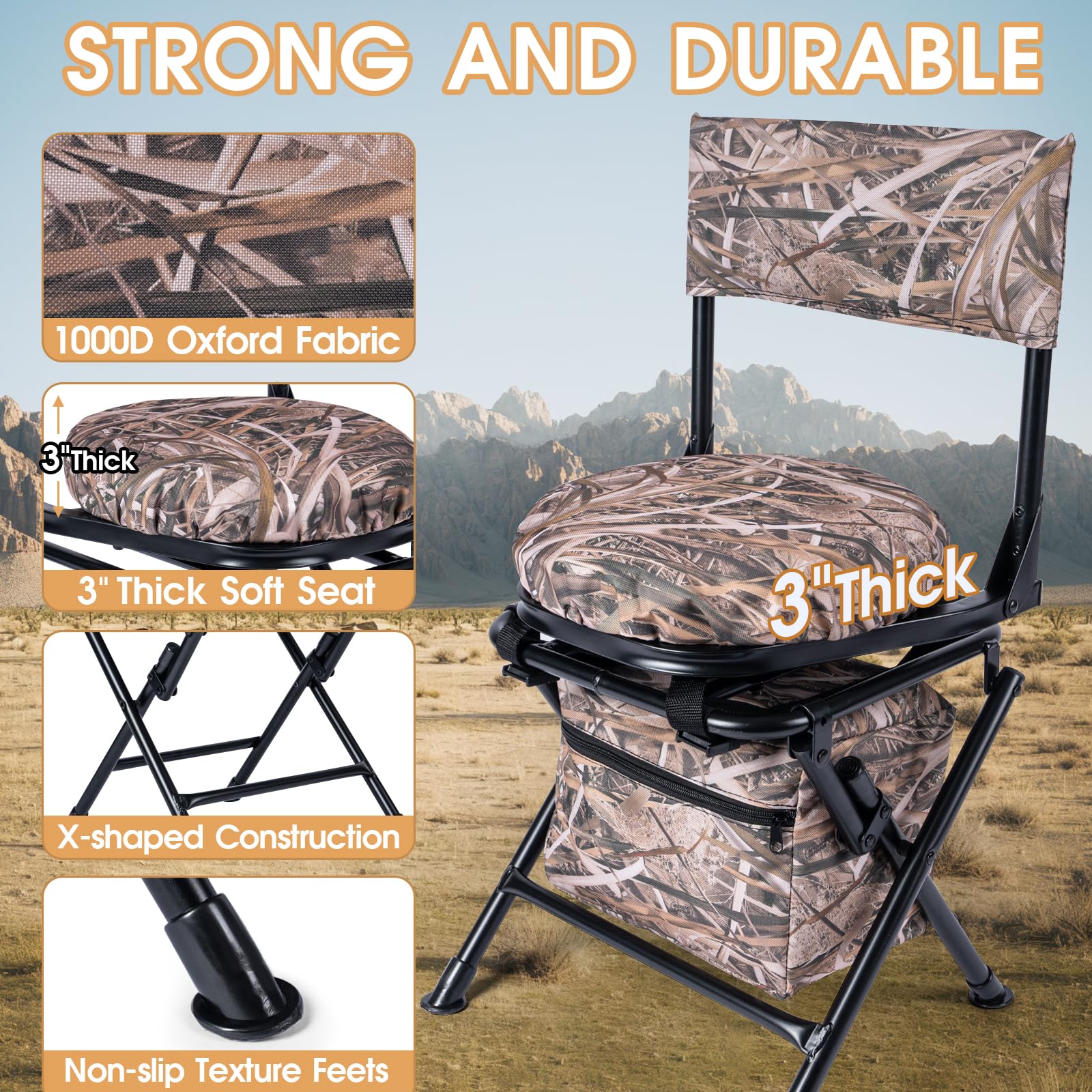 GUANIEE folding design folds compactly for portable hunting trips