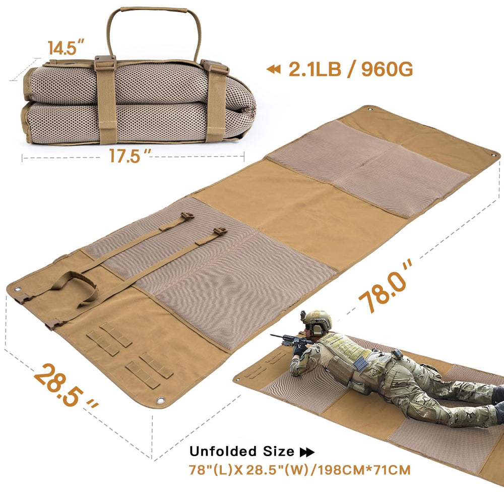 GUANIEE shooting mat elbow-knee-padding cushions joints on uneven terrain.