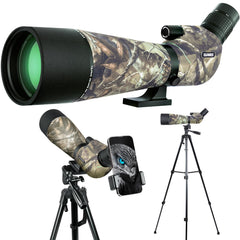 GUANIEE spotting scope 25-75x80 magnification for crisp birdwatching and target shooting