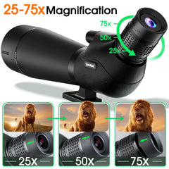 GUANIEE spotting scope fully multi-coated lens delivers bright images in low light
