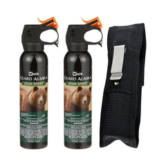 Guard Alaska bear spray: two 9oz cans ready for outdoor protection.