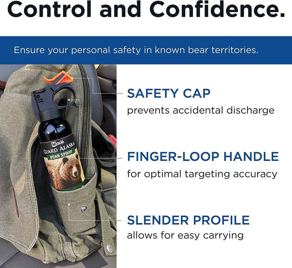 Nylon holster shown with belt loop for safe, hands-free carrying.