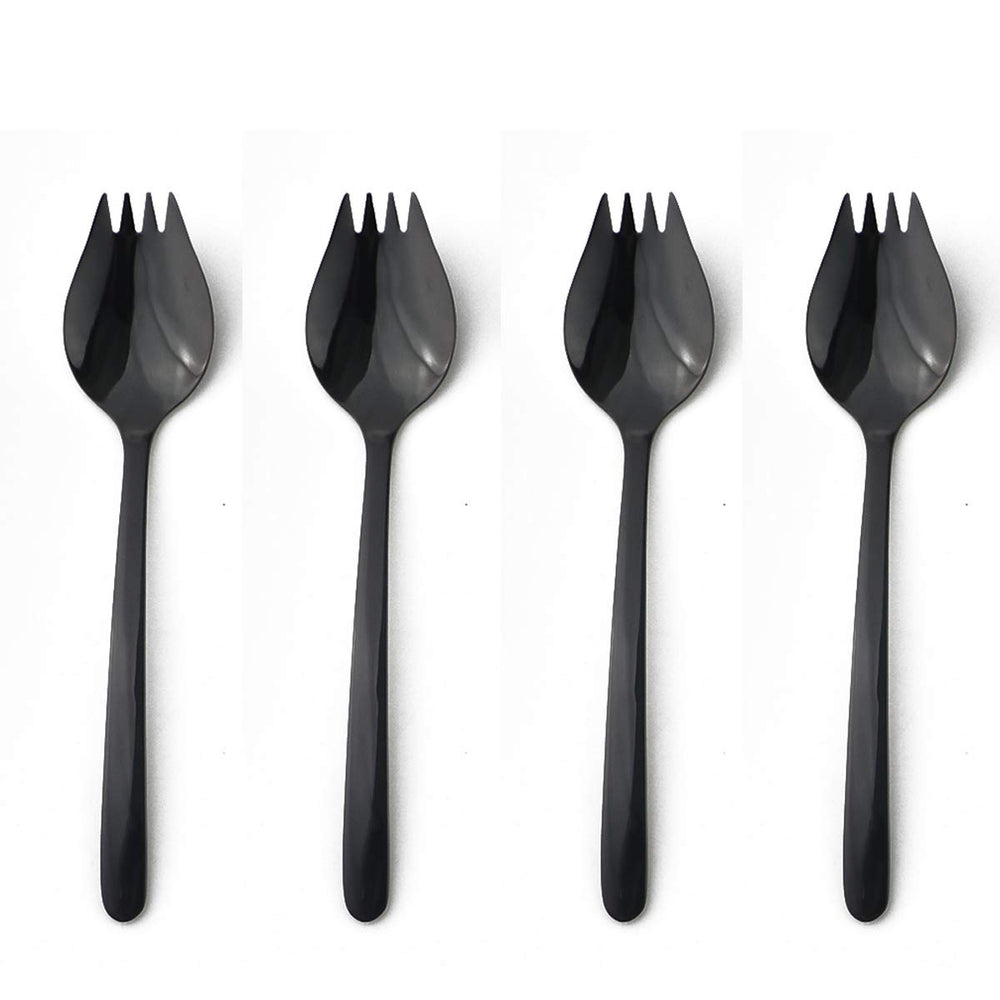 Gugrida 18/10 stainless steel spoon and fork, durable for everyday use.