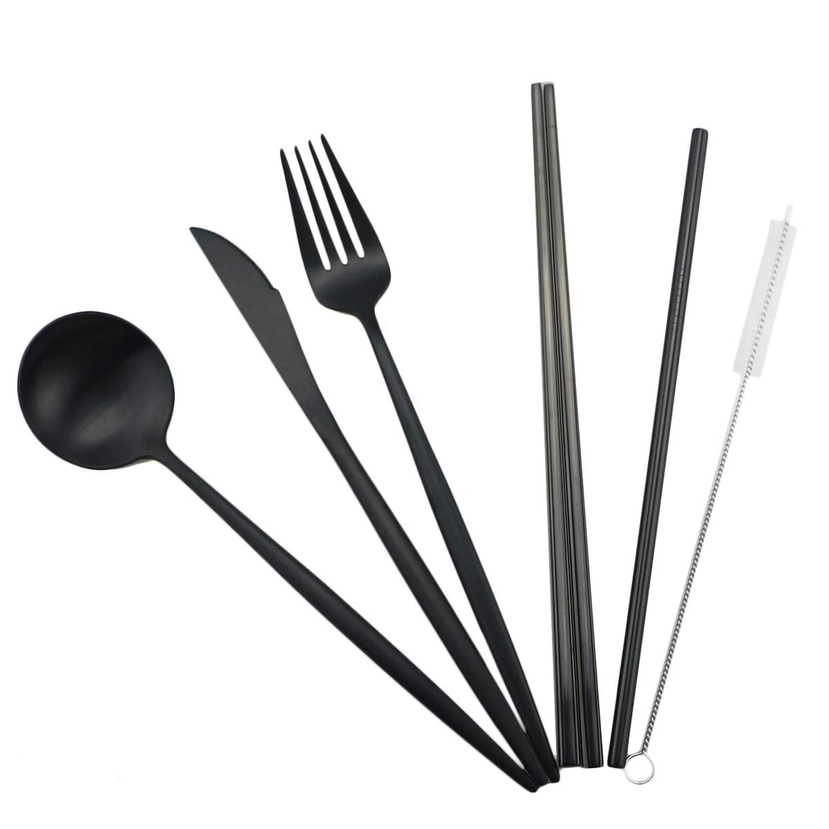 Gugrida spoon in matte black finish for everyday dining