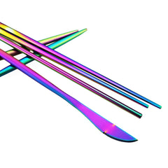 Gugrida rainbow titanium-plated finish close-up showing color depth