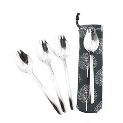 Gugrida spork with an 8.26-inch long handle, ideal for easy on-the-go dining.