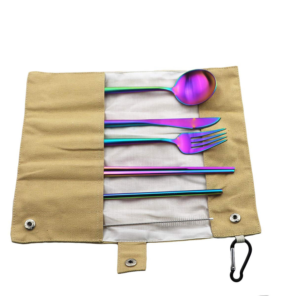 Sturdy Gugrida 18/10 stainless steel flatware resists daily use and adventures.