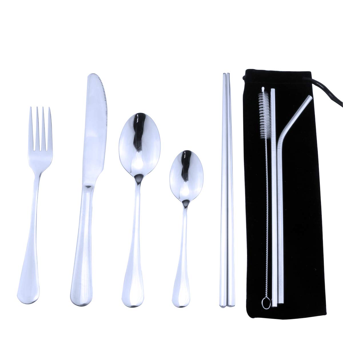 Gugrida table knife with a sleek silver finish for quick meals on the go.