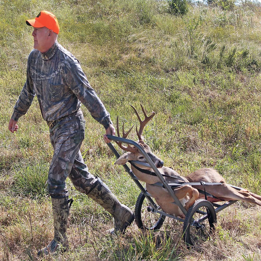 Guide Gear Aluminum Game Cart features a robust, durable frame for years of use