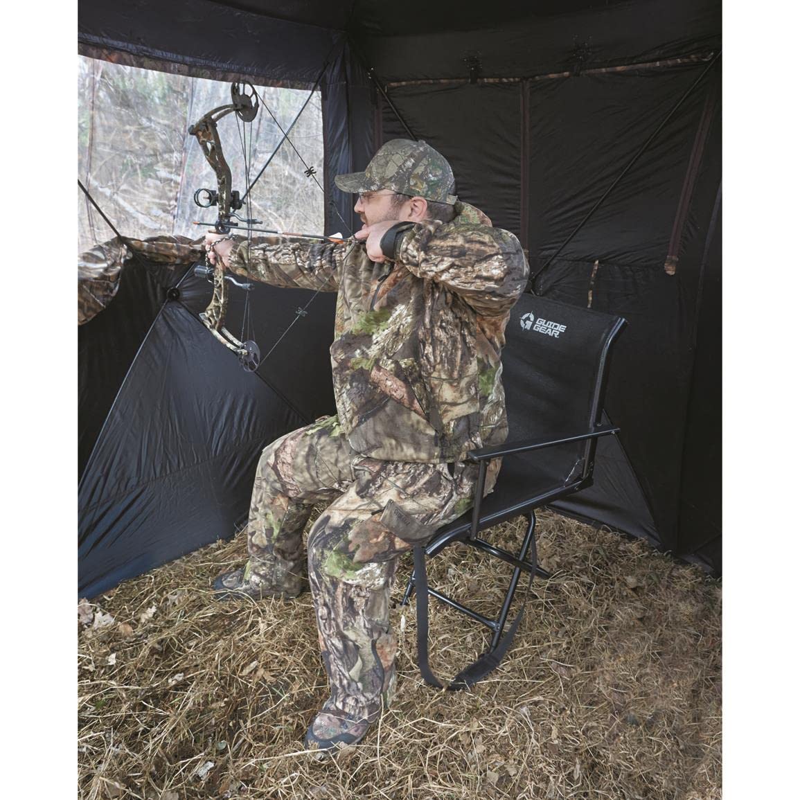 Guide Gear Big Boy Chair folds flat for easy storage and transport