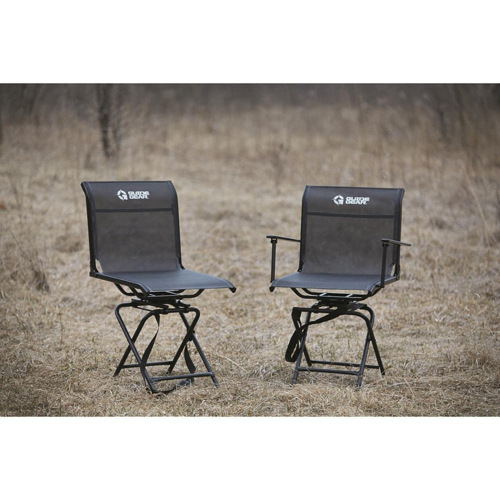 Guide Gear Big Boy hunting blind chair folds flat to 19 pounds.
