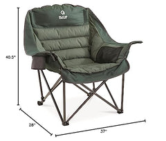 Guide Gear chair with cup holder highlights convenient hydration within reach during camping trips.