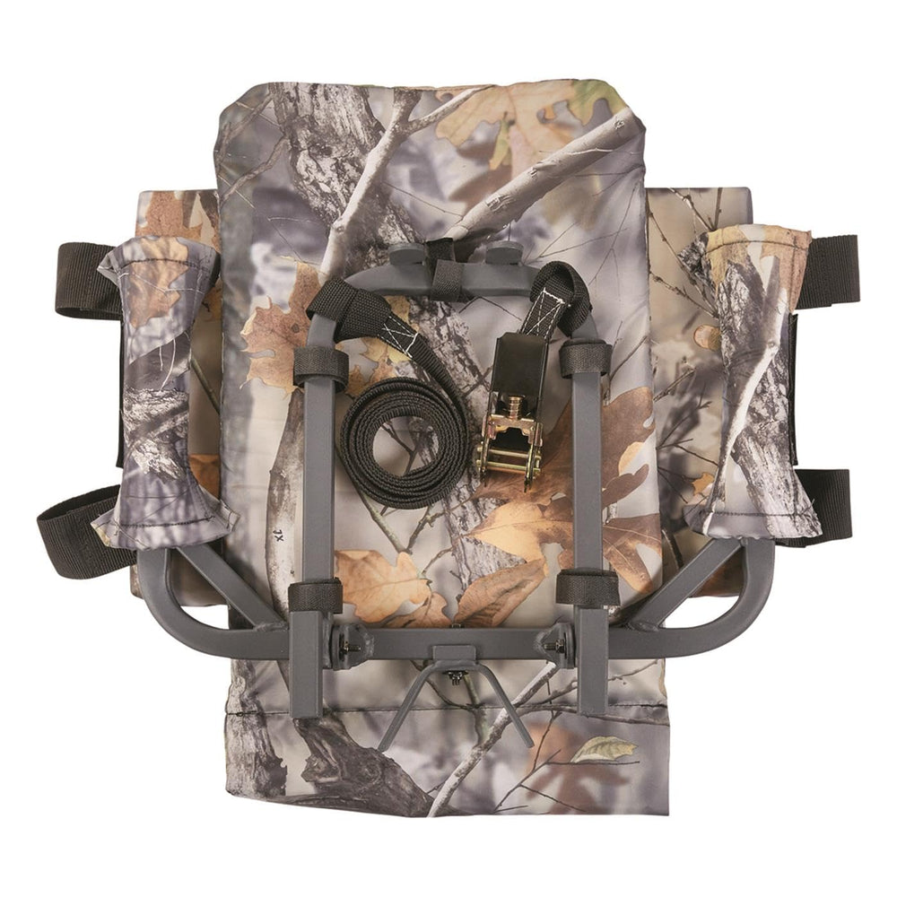Guide Gear Deluxe Tree Stand Seat Pad in use during a deer stand hunt.