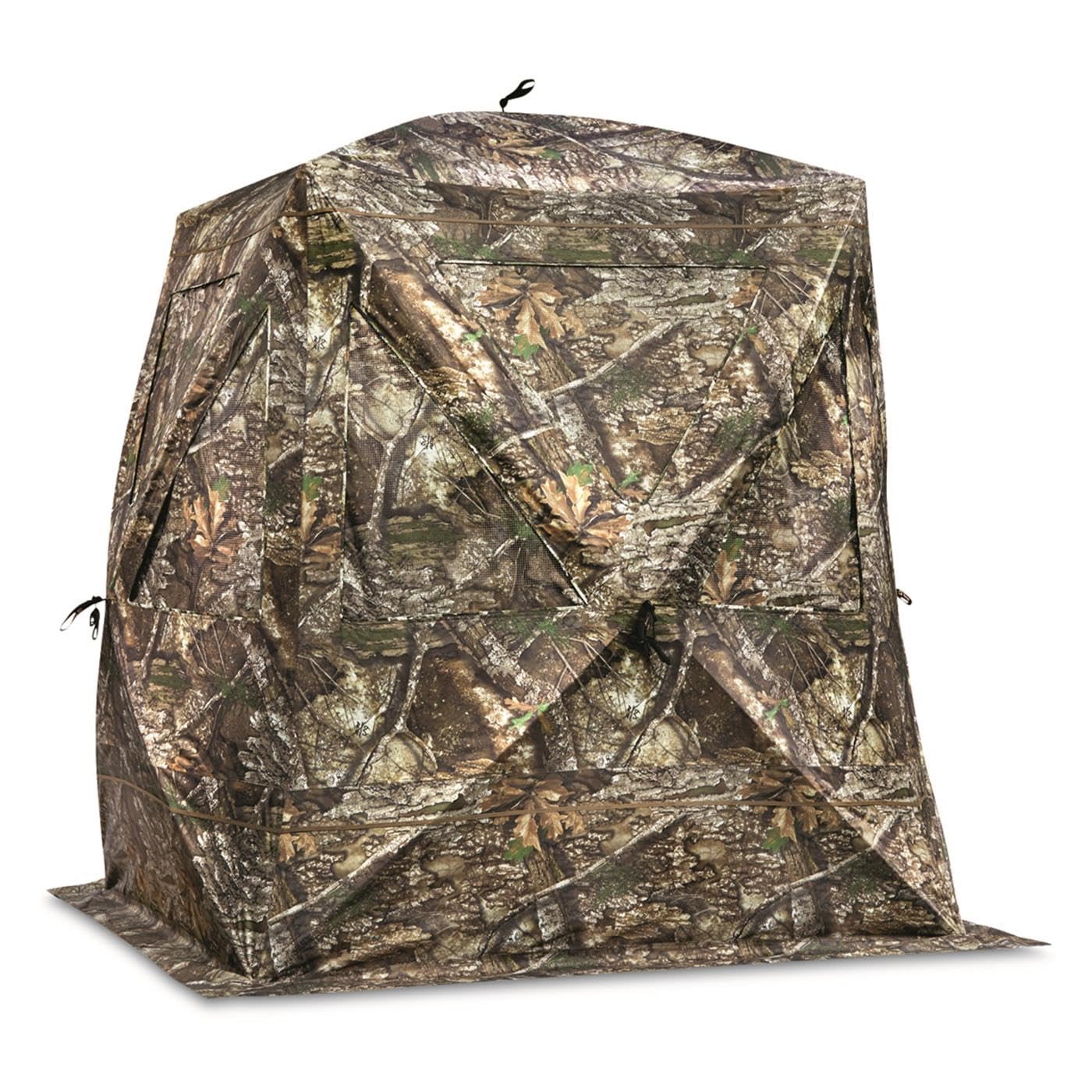 Guide Gear Flare XL center-height 84in design enhances tall hunters' comfort and aiming options.