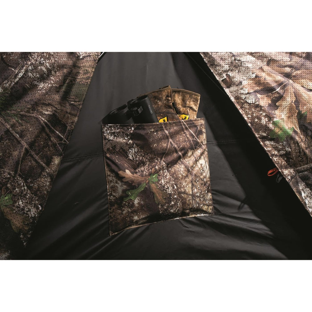 Guide Gear Flare XL supports 2-3 hunters with roomy hub-to-hub space.
