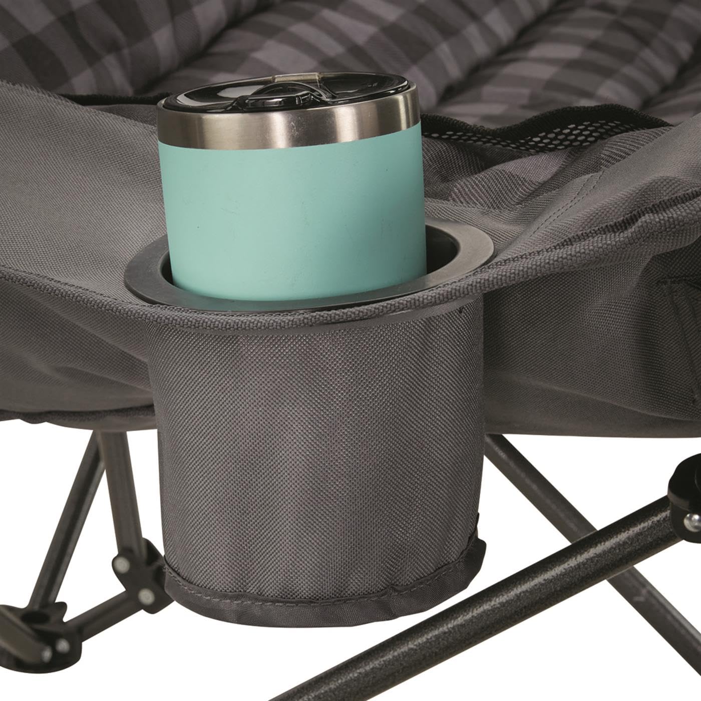 Guide Gear Gray plaid fabric highlights oversized comfort.