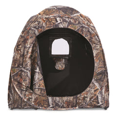 Guide Gear HuntRite Deluxe setup action shows quick, portable pop-up design.