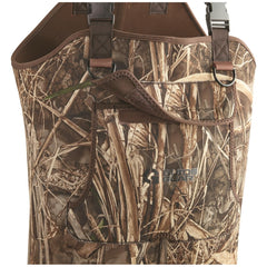 Guide Gear men's hunting chest waders aggressive lug outsole for wet surfaces.