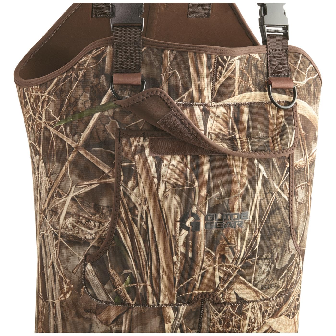 Guide Gear men's hunting chest waders camo breathable fabric for concealment.